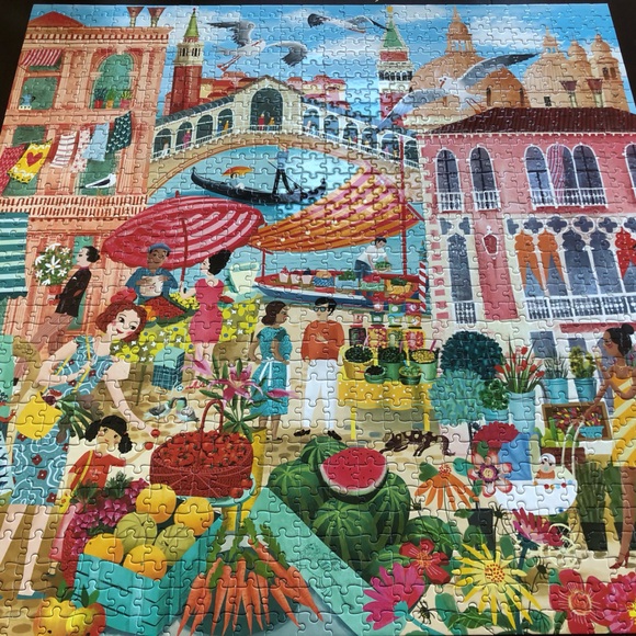 EeBoo Venice open market 1000 pieces puzzle - Picture 6 of 6
